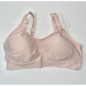 Underoutfit Bra Womens XL Pink Wireless T-Shirt Bra Style 445 Comfort Shaping